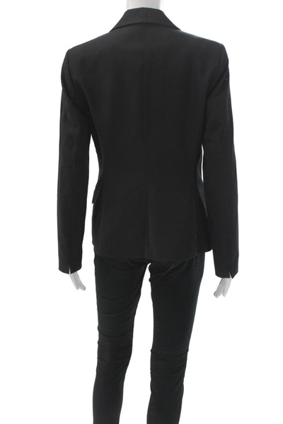 Calvin Klein Womens Basic Jacket Black Button Long Sleeve Size 4