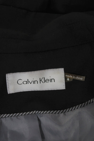 Calvin Klein Womens Basic Jacket Black Button Long Sleeve Size 4