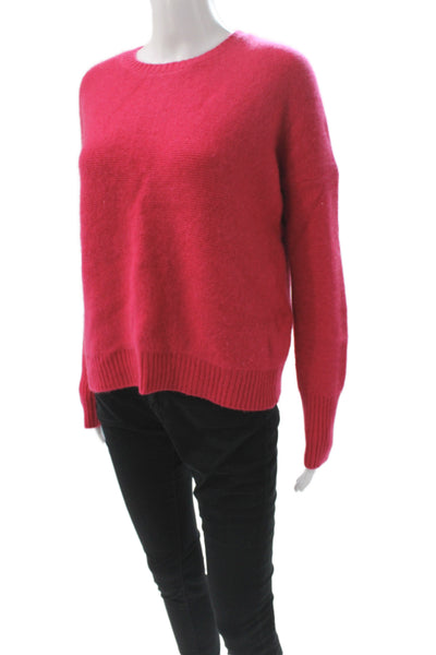 Maje Womens Pink Knit Crew Neck Pullover Sweater Long Sleeve Size 2
