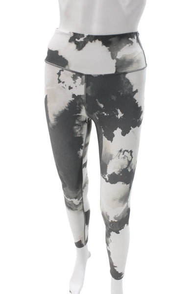 Sage Womens Ankle Tie Dye Leggings Black Polyester Size S