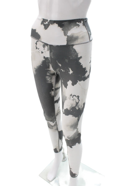 Sage Womens Ankle Tie Dye Leggings Black Polyester Size S
