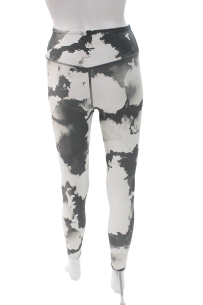 Sage Womens Ankle Tie Dye Leggings Black Polyester Size S