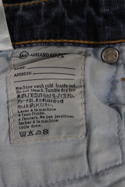 AG Adriano Goldschmied Womens Cut-Off Denim Shorts Blue Button Size 26