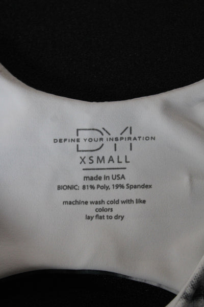 Define Your Inspiration Womens Sports Bra Black White Size Extra Small