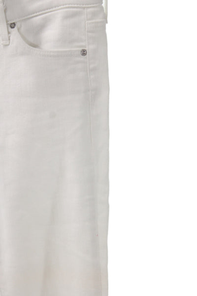 AG Adriano Goldschmied Women Cropped White Jeans Size 25