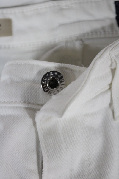 AG Adriano Goldschmied Women Cropped White Jeans Size 25