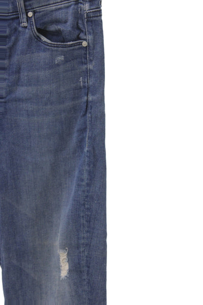 Mother Women Cropped Blue High Rise Cotton Jeans Size 26