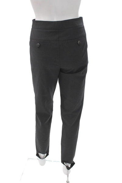 Halston Women Gray Dress Pants Button 30 Inseam Size 6