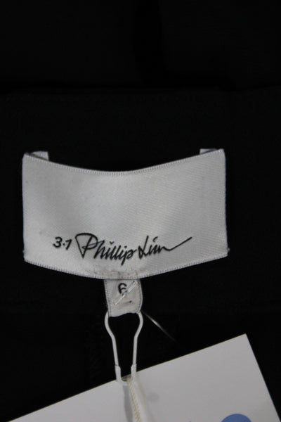 3.1 Phillip Lim Womens Dress Pants Black Solid Button Size 6