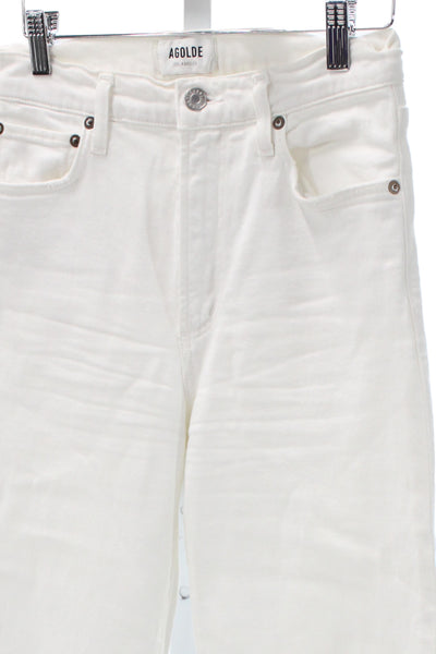 Agolde Womens White Straight Jeans Size 26
