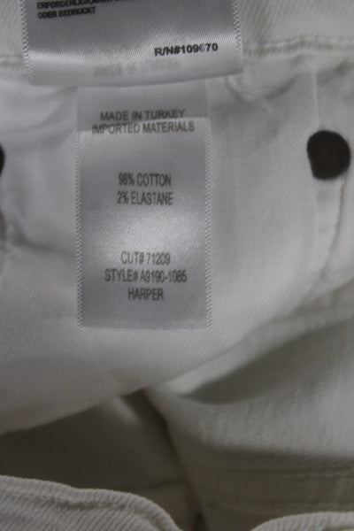 Agolde Womens White Straight Jeans Size 26