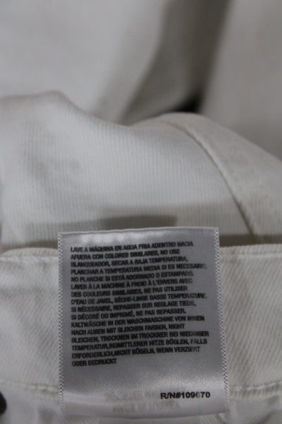 Agolde Womens White Straight Jeans Size 26