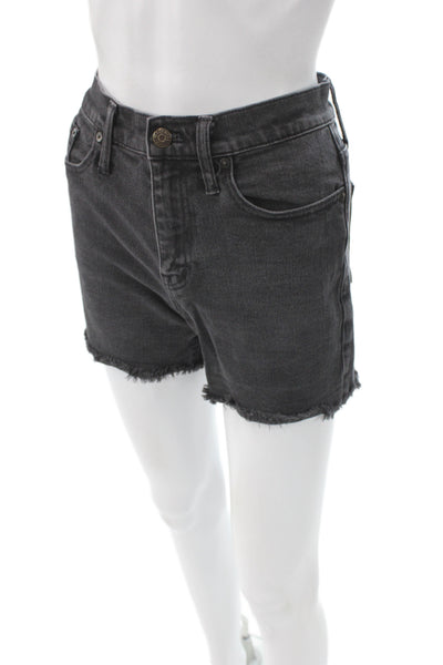 Madewell Womens Cut-Off Black Denim Shorts Size 24