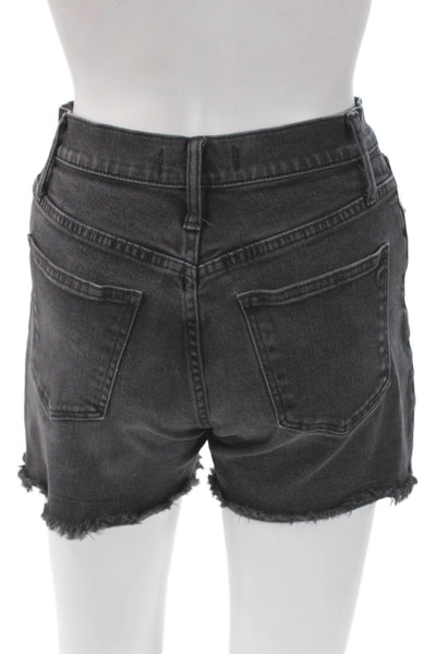 Madewell Womens Cut-Off Black Denim Shorts Size 24