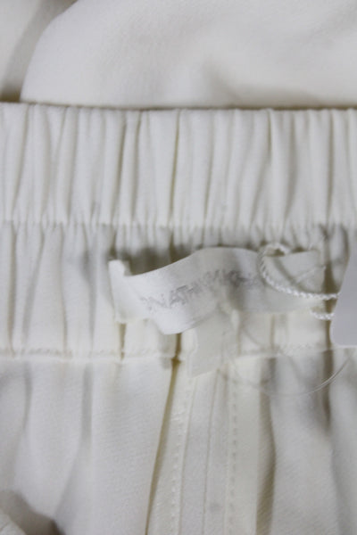 Jonathan Simkhai Women Cargo Pants Ivory Pull On Size XS