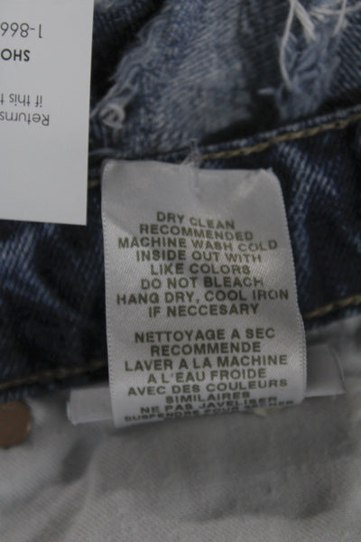 Joes Womens Cut-Off Shorts Blue Cotton Button Size 25
