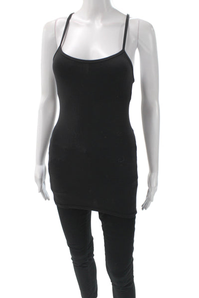 Lululemon Women Basic Sleeveless Scoop Neck Cotton Tank Black Size M
