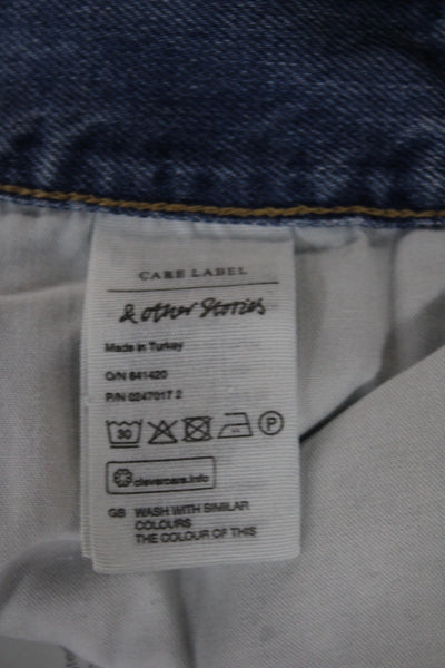 & Other Stories Women Blue Straight Jeans Button Size 25
