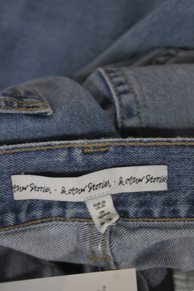& Other Stories Women Blue Straight Jeans Button Size 25