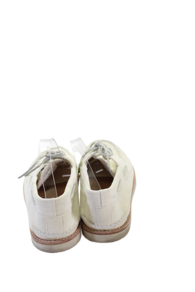 Sperry by Todd Snyder Mens Leather Laced Boat Shoes Cream Size 9
