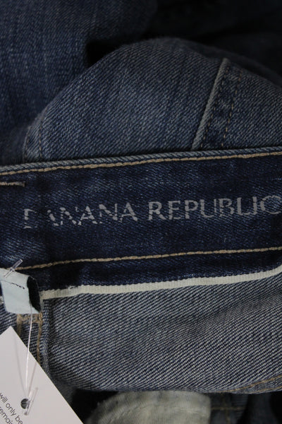 Banana Republic Mens Skinny Blue Jeans Cotton Blend Size 31