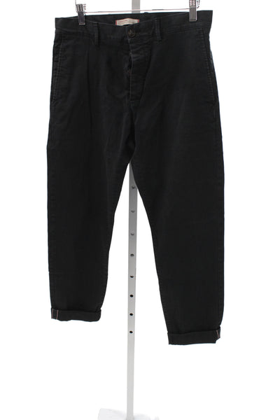Banana Republic Mens Black Chino Pants 97% Cotton Size 31