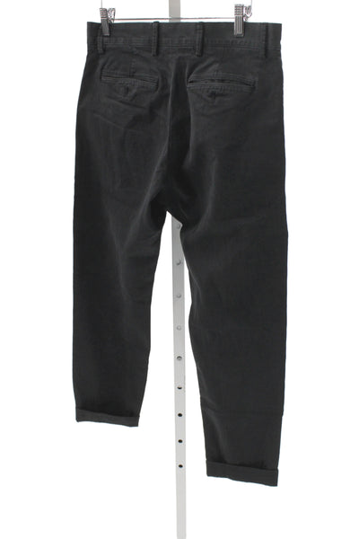 Banana Republic Mens Black Chino Pants 97% Cotton Size 31