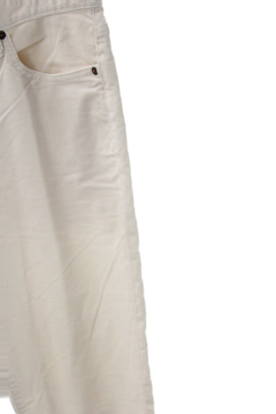 Todd Snyder Mens Ivory Corduroy Chino Pants Button Closure Size 31
