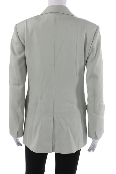 Lanvin Women Basic Jacket Virgin Wool Green Button Long Sleeve Size 36