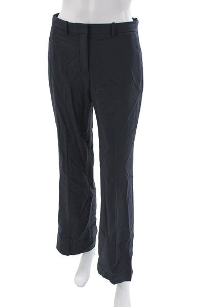 Theory Women Wool Dress Pants Black Button Size 2