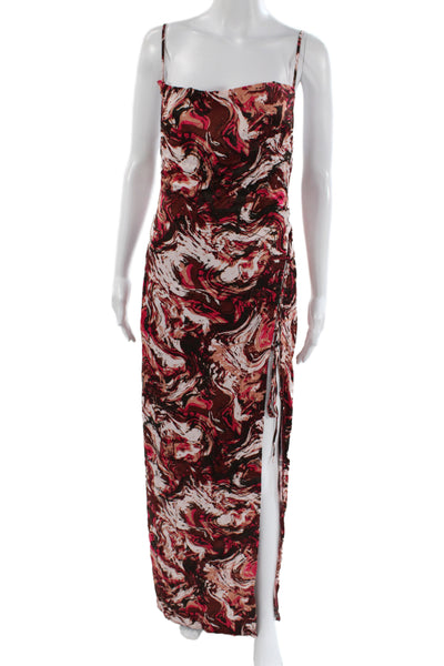 Camila Coelho Women Maxi Dress Brown Cowl Neck Sleeveless Viscose Size S