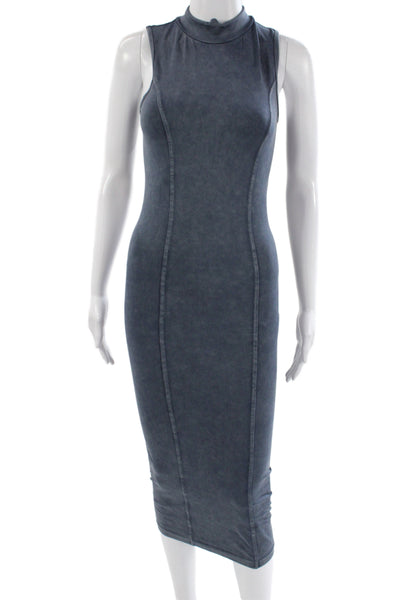 Zara Womens Gray Bodycon Mock Neck Sleeveless Knee Length Dress Size XS