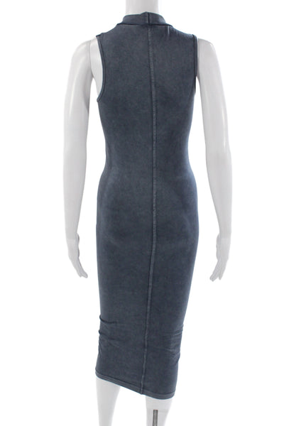 Zara Womens Gray Bodycon Mock Neck Sleeveless Knee Length Dress Size XS