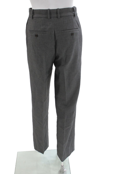 Babaton Women Dress Pants Gray Button Waist Recycled Polyester Inseam 30 Size 2