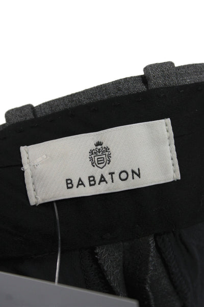 Babaton Women Dress Pants Gray Button Waist Recycled Polyester Inseam 30 Size 2