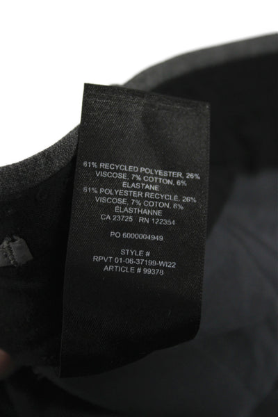 Babaton Women Dress Pants Gray Button Waist Recycled Polyester Inseam 30 Size 2