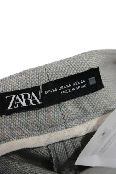 Zara Womens Dress Pants Gray Button Closure Business Size XS