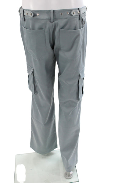 Miaou Womens Cargo Pants Gray Button Closure Polyester Size S