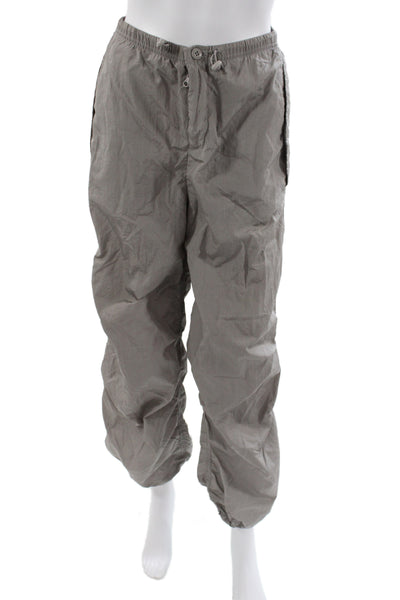 TNA Womens Jogger Pants Gray 100% Nylon Drawstring Athleisure Size XS