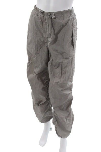 TNA Womens Jogger Pants Gray 100% Nylon Drawstring Athleisure Size XS
