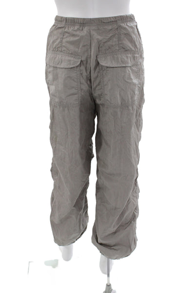 TNA Womens Jogger Pants Gray 100% Nylon Drawstring Athleisure Size XS