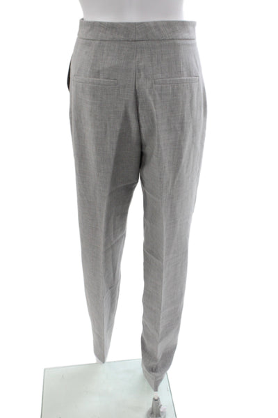 Zara Womens Dress Pants Gray Polyester Button Solid Business Fall Size S