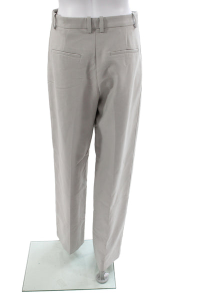 Zara Womens Dress Pants Beige Button Polyester Business Casual Size XS