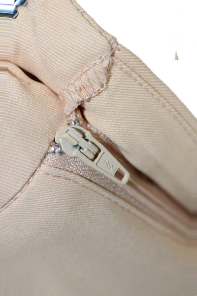 Zara Womens Dress Pants Beige Viscose Zip Minimalist Inseam 32 Size S