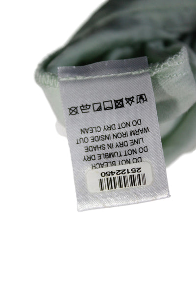 Song Of Style Women Cropped V-Neck Blouse Green Long Sleeve Size XS