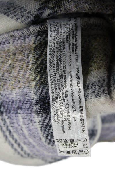 Zara Womens Plaid Basic Jacket Multicolor Button Long Sleeve Size XS