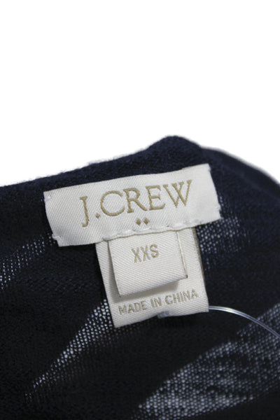 J Crew Womens Pullover Sweater Crew Neck Long Sleeve 100% Cotton Blue Size 2XS