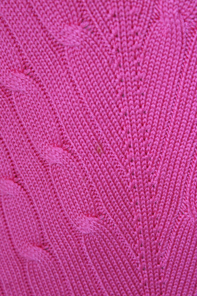Lauren Ralph Lauren Women Pullover Sweater V-Neck 3/4 Sleeve Pink Size XS