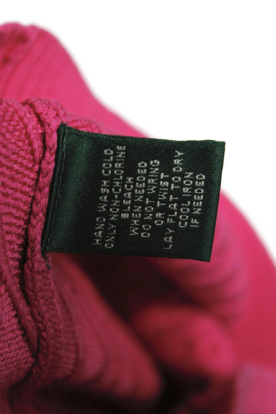 Lauren Ralph Lauren Women Pullover Sweater V-Neck 3/4 Sleeve Pink Size XS