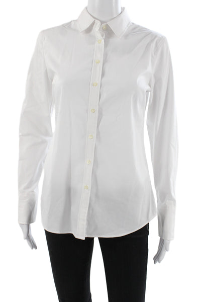 Banana Republic Womens Collared Button-Up Long Sleeve White Basic Size 0